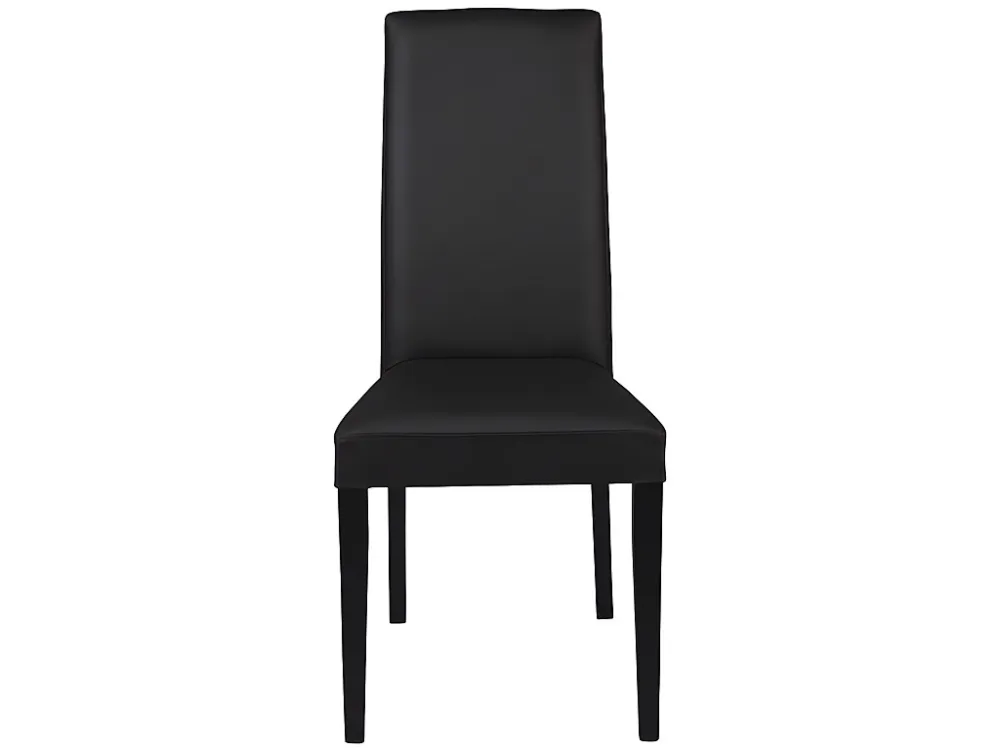 Set van 6 stoelen TACOMA - Kunstleer zwart met zwarte poten