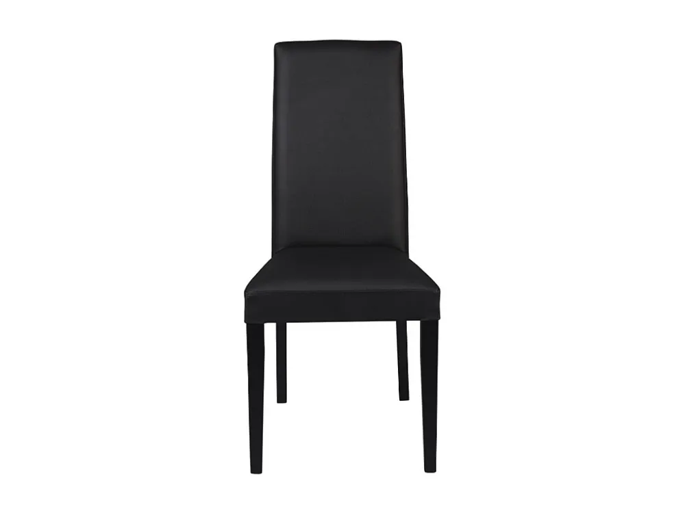 Set van 2 stoelen TACOMA - zwart kunstleer & zwarte poten