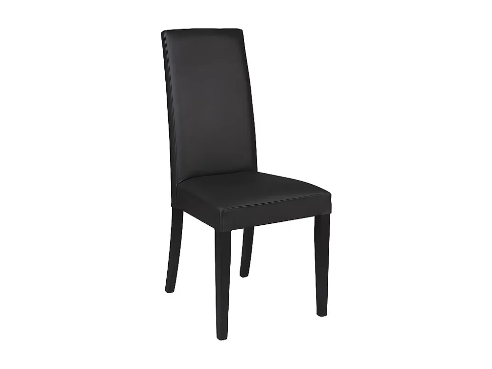 Set van 2 stoelen TACOMA - zwart kunstleer & zwarte poten