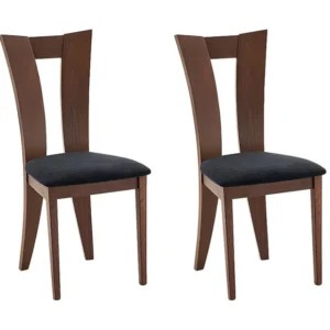 Set van 2 stoelen TIFFANY - Massief beuken - Kleuren : Noten en expresso - Koop nu online