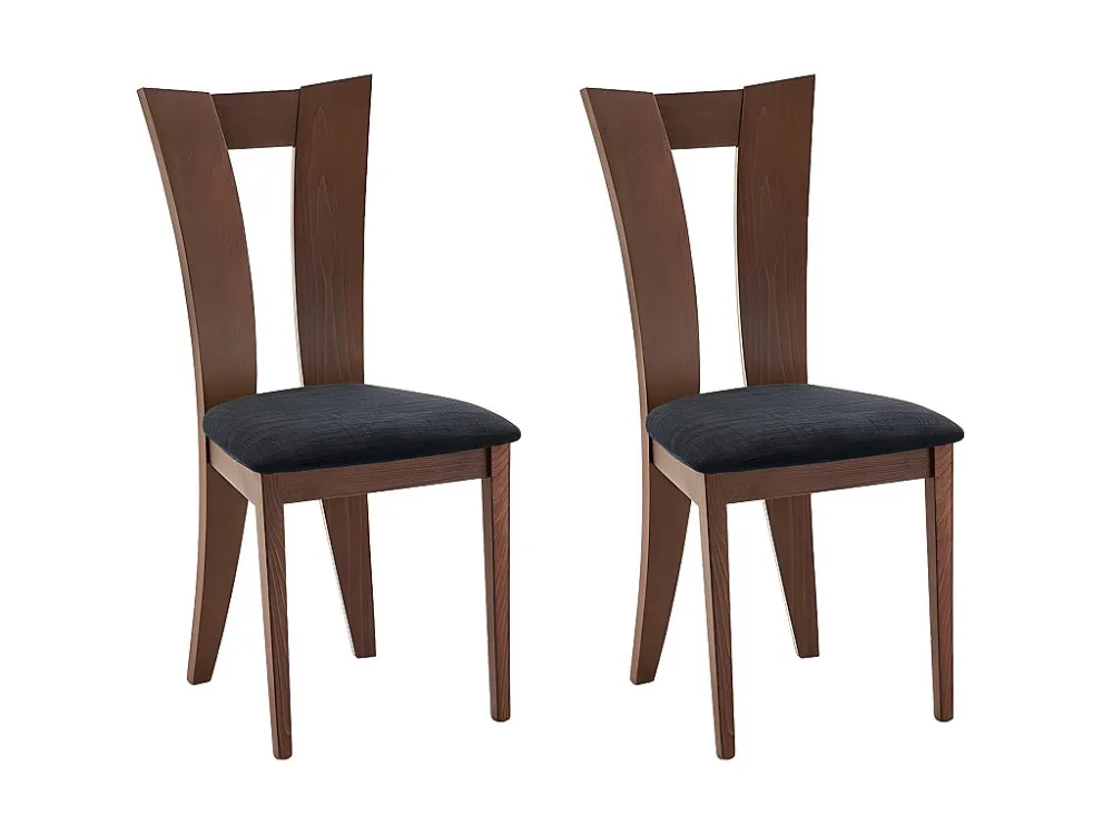 Set van 2 stoelen TIFFANY - Massief beuken - Kleuren : Noten en expresso - Koop nu online
