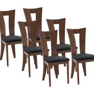 Set van 6 stoelen TIFFANY - Massief beuken - Kleuren : Noten en expresso - Koop nu online