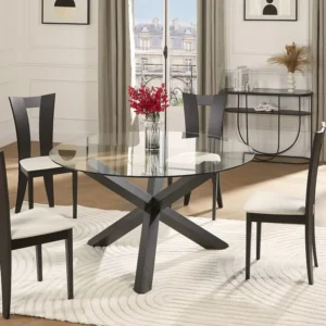 Set van 2 stoelen TIFFANY - Massief beuken wengé - witte zitting