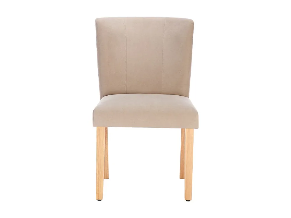 Set van 2 stoelen van stof en heveahout - Beige - ANALIA