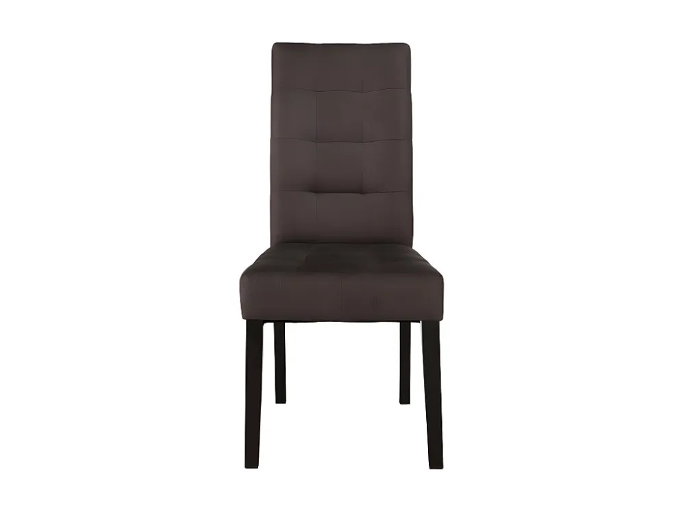 Set van 2 stoelen VILLOSA bruine stof - houten poten