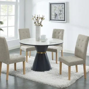 Set van 2 stoelen VILLOSA - Stof & houten poten - Beige - Koop nu uw online meubelshop