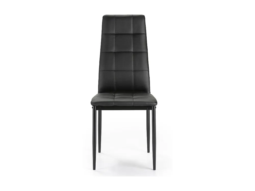 Set van 4 eetkamerstoelen Chelsea, zwart gestoffeerd, 42 x 51 x 97 cm. VS Venta-stock