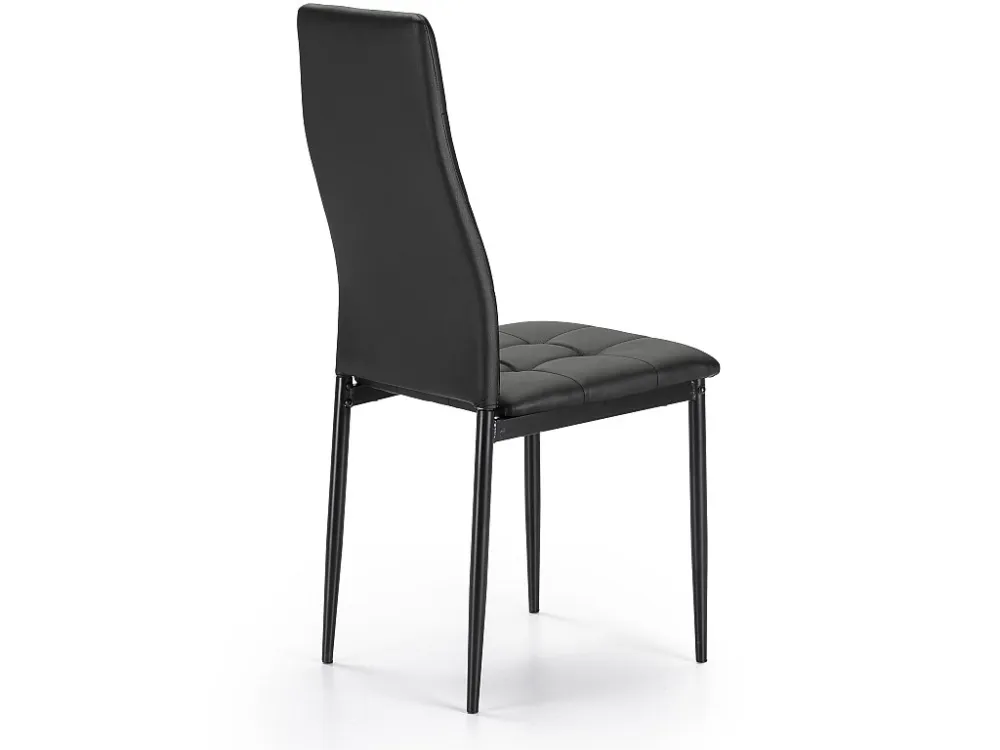 Set van 4 eetkamerstoelen Chelsea, zwart gestoffeerd, 42 x 51 x 97 cm. VS Venta-stock
