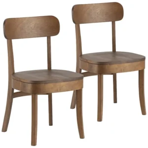 Set van 2 stoelen Nala Kleur Walnoot, Massief Hout VS Venta-stock