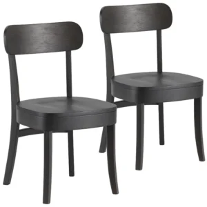 Set van 2 stoelen Nala de kleur zwart, massief hout. VS Venta-stock