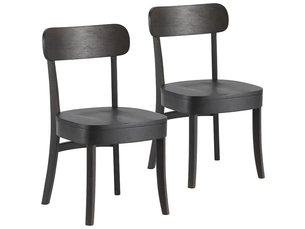 Set van 2 stoelen Nala de kleur zwart, massief hout. VS Venta-stock