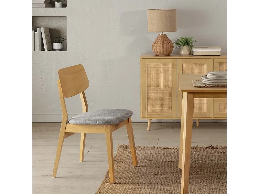 Set van 2 stoelen Susi Kleur Eikenhout, Massief Hout VS Venta-stock