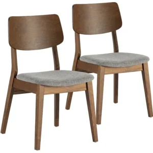 Set van 2 stoelen Susi Kleur Walnoot, Massief Hout VS Venta-stock