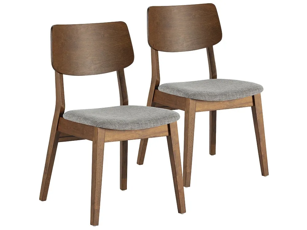 Set van 2 stoelen Susi Kleur Walnoot, Massief Hout VS Venta-stock