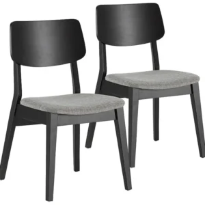 Set van 2 stoelen Susi de kleur zwart, massief hout. VS Venta-stock