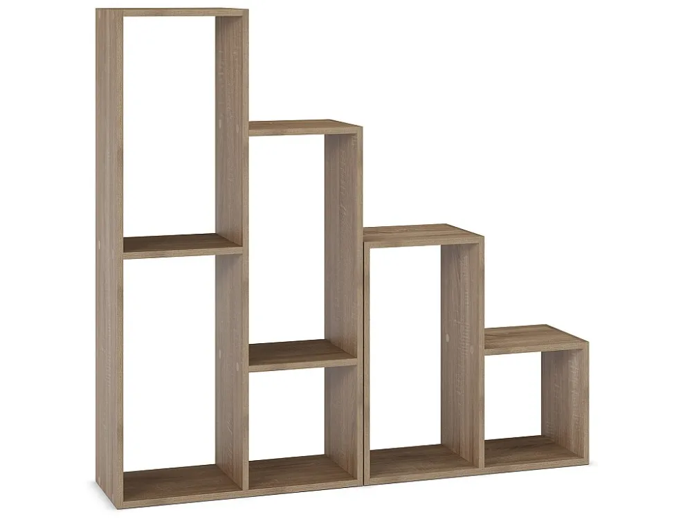 Boekenplank Cies 6 vakken kleur Eikenhout VS Venta-stock