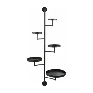 Wandrek van ijzer - 36 x 30 x 120 - Zwart - PERRY