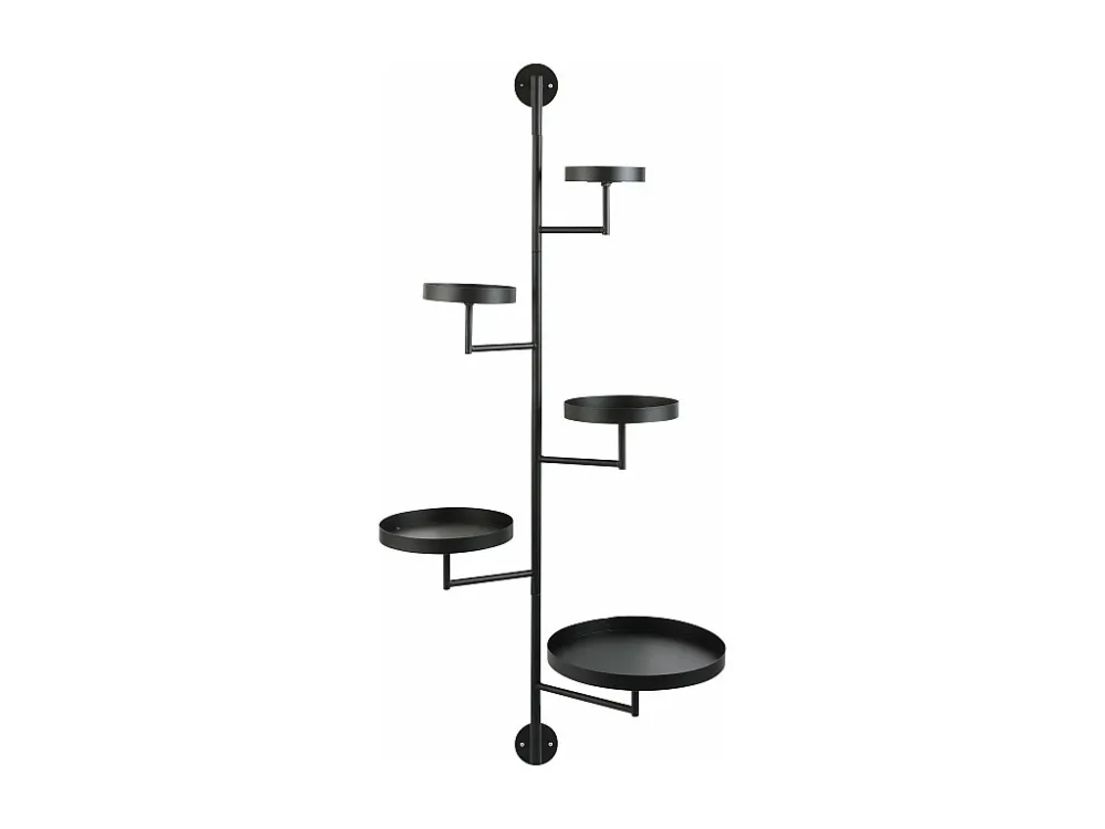 Wandrek van ijzer - 36 x 30 x 120 - Zwart - PERRY