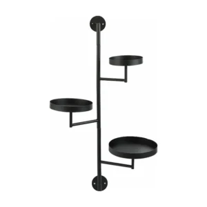 Wandrek van ijzer - 30 x 23 x 80 - Zwart - PERRY