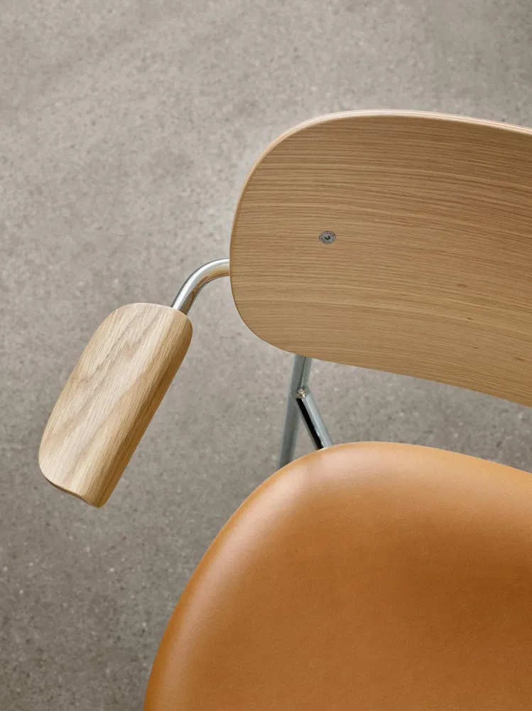 Audo Copenhagen Co Chair armstoel chroom gestoffeerd Dakar 0250