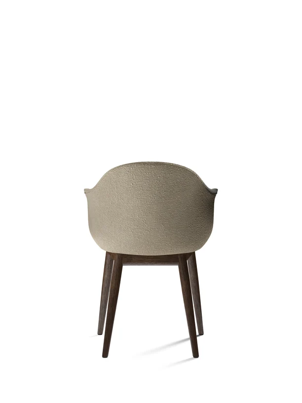 Audo Copenhagen Harbour eetkamerstoel gestoffeerd Bouclé 02 dark stained oak