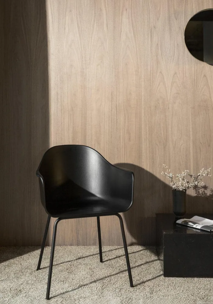 Audo Copenhagen Harbour eetkamerstoel Khaki black steel