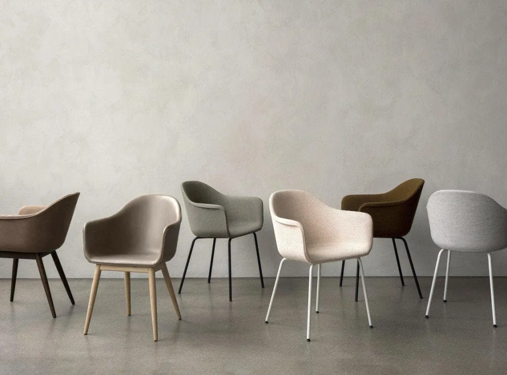 Audo Copenhagen Harbour eetkamerstoel Olive dark stained oak