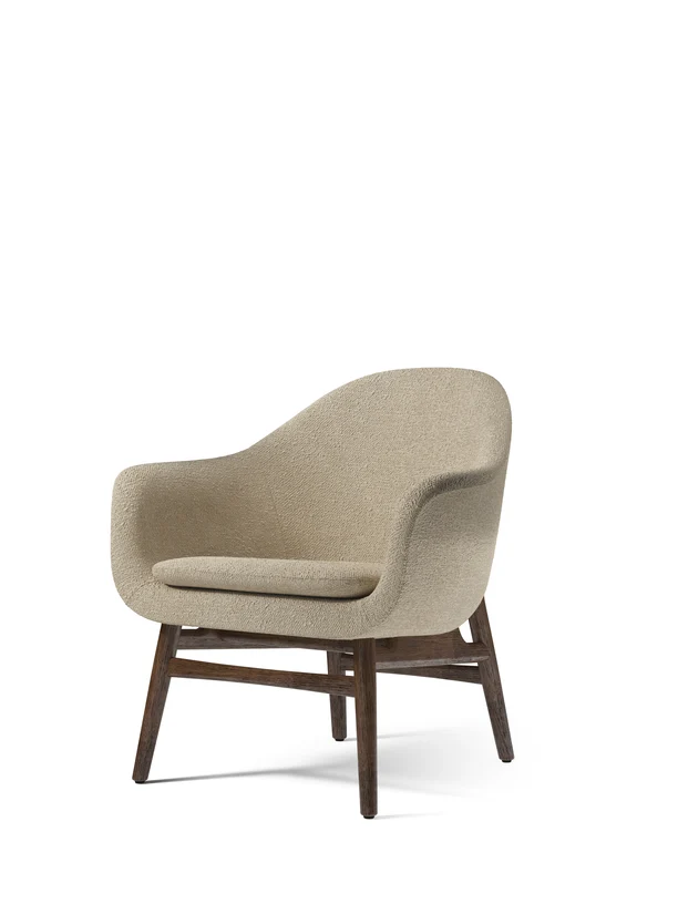 Audo Copenhagen Harbour fauteuil gestoffeerd Bouclé 02 dark stained oak