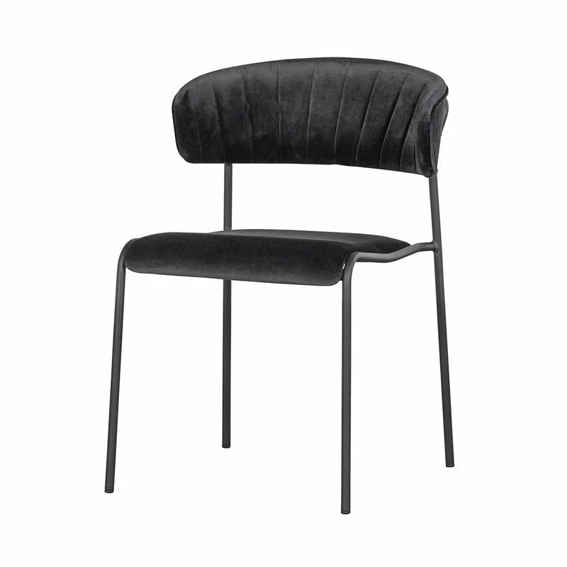Stoel Twitch | fluweel | zwart | BePureHome