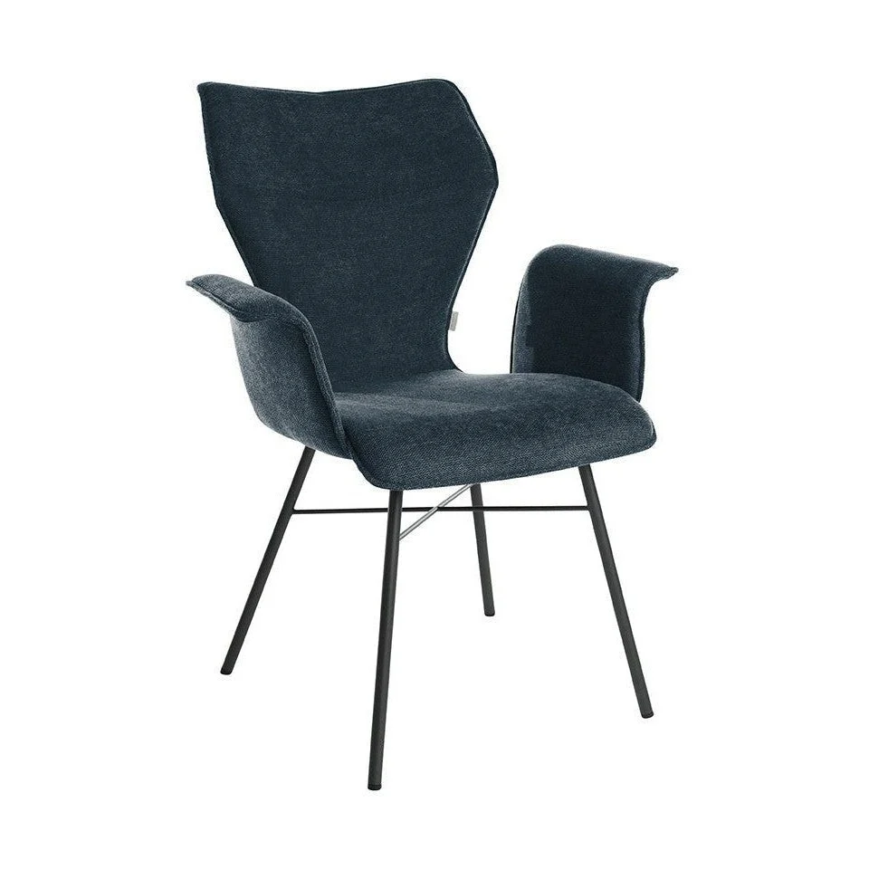 Bert Plantagie Select Clair eetkamerstoel met armleuning darkblue - grey