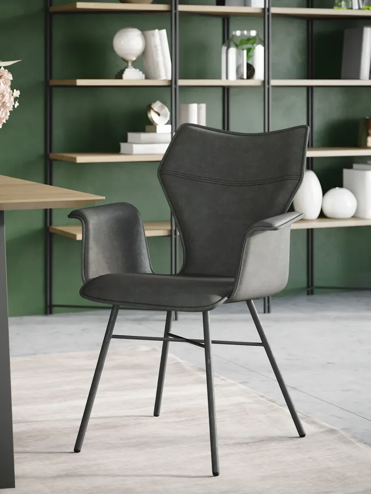 Bert Plantagie Select Clair eetkamerstoel met armleuning darkblue - grey