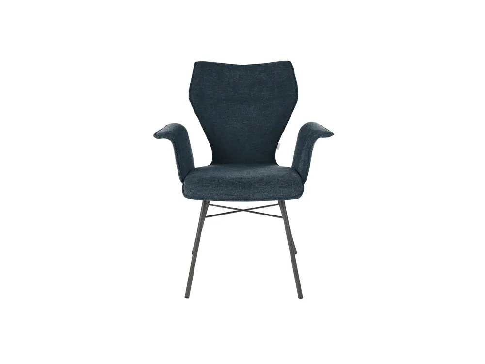Bert Plantagie Select Clair eetkamerstoel met armleuning darkblue - grey