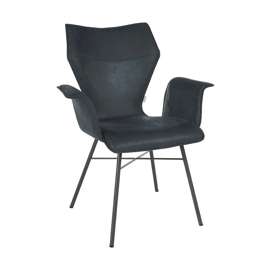 Bert Plantagie Select Clair eetkamerstoel met armleuning darkblue - anthracite