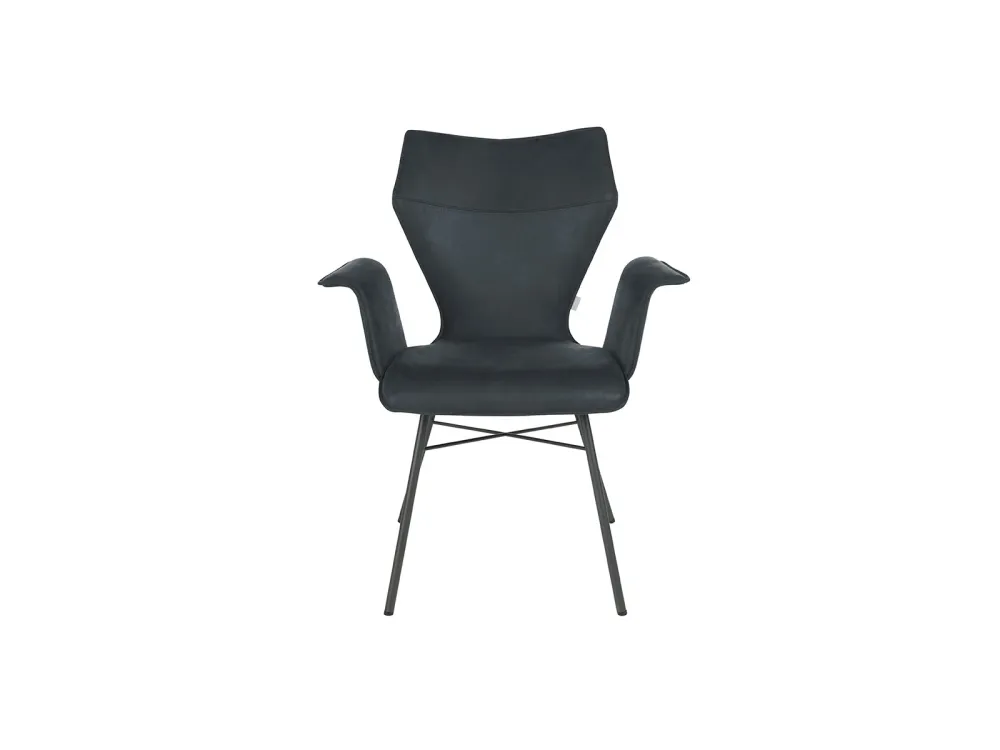 Bert Plantagie Select Clair eetkamerstoel met armleuning darkblue - anthracite