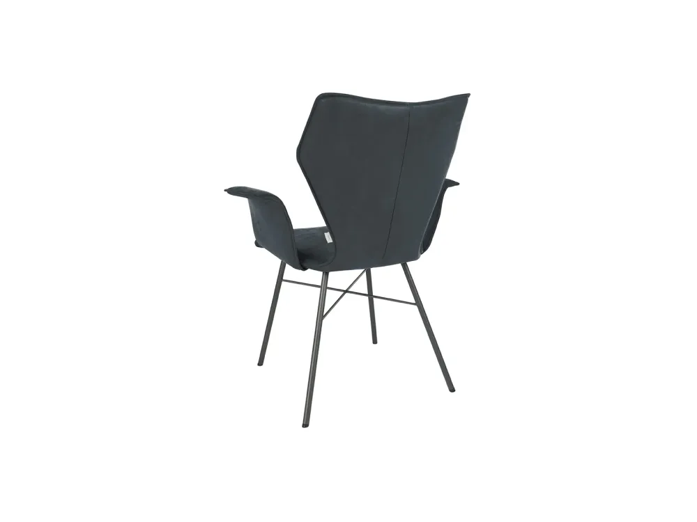 Bert Plantagie Select Clair eetkamerstoel met armleuning darkblue - anthracite