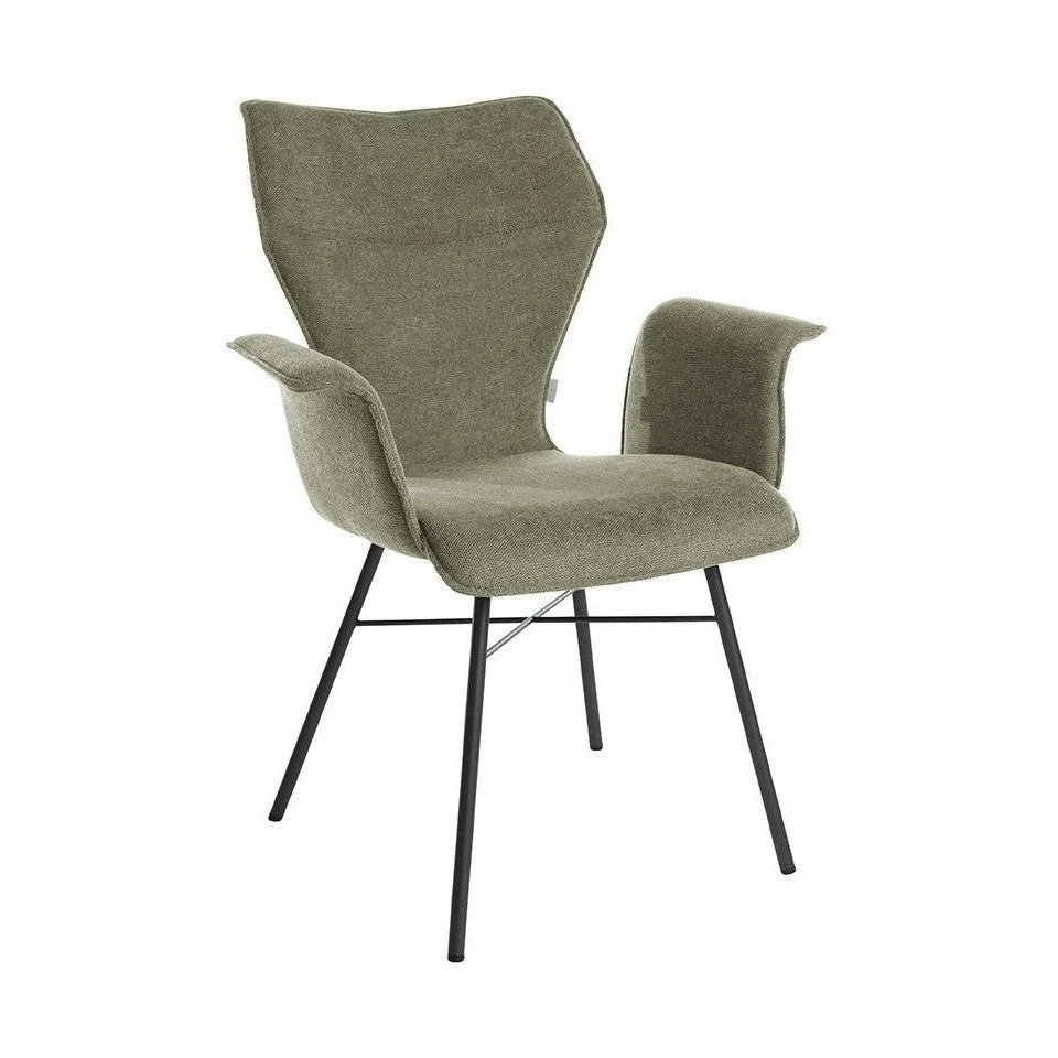 Bert Plantagie Select Clair eetkamerstoel met armleuning eucalyptus - grey