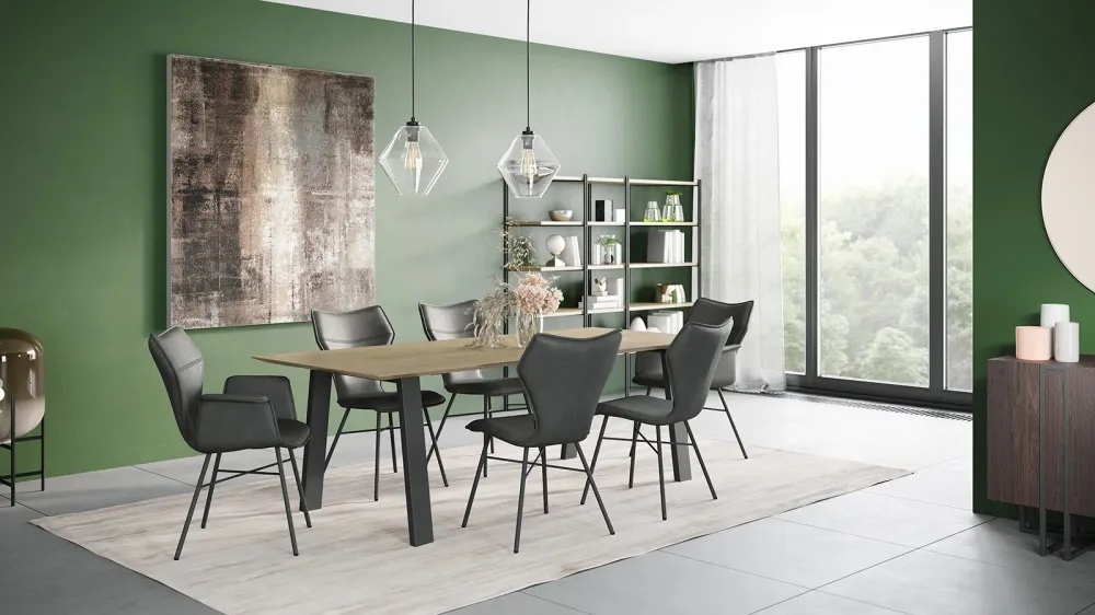 Bert Plantagie Select Clair eetkamerstoel met armleuning eucalyptus - grey