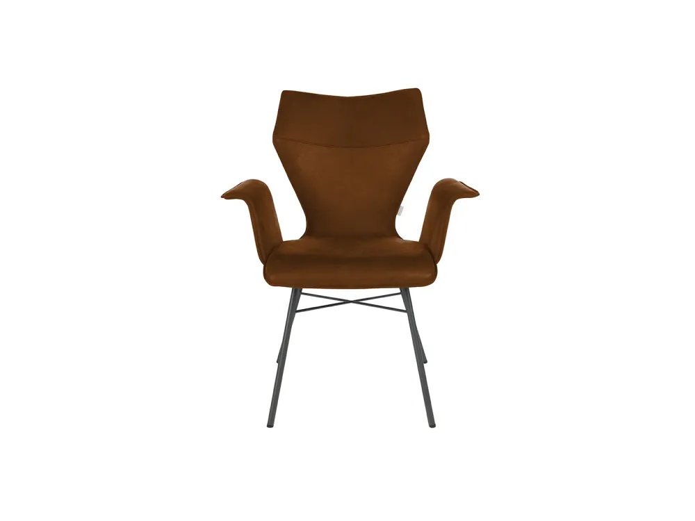 Bert Plantagie Select Clair eetkamerstoel met armleuning cognac - anthracite