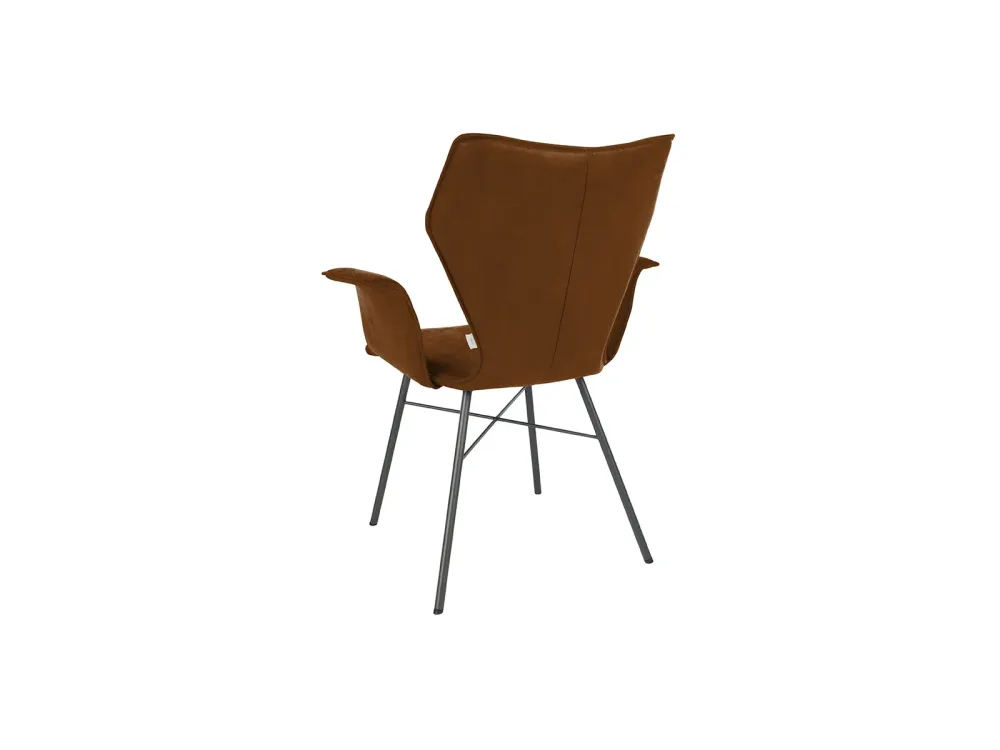Bert Plantagie Select Clair eetkamerstoel met armleuning cognac - anthracite