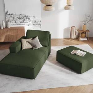 Chaise Longue Carlo links ribstof Beso Lux Group