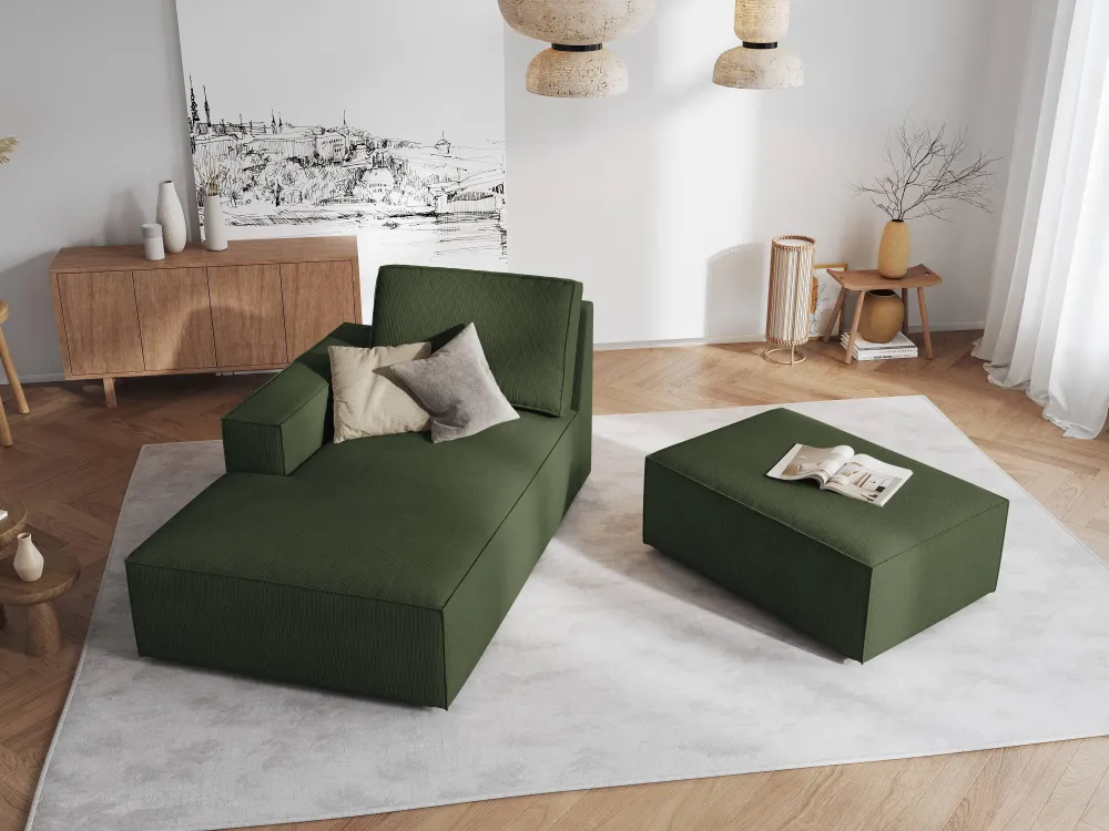 Chaise Longue Carlo links ribstof Beso Lux Group