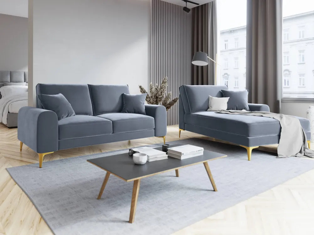 Chaise longue Madara rechts velvet Beso Lux Group