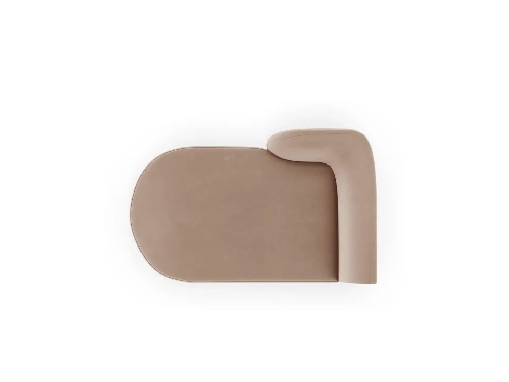 Chaise longue Miley links velvet Beso Lux Group
