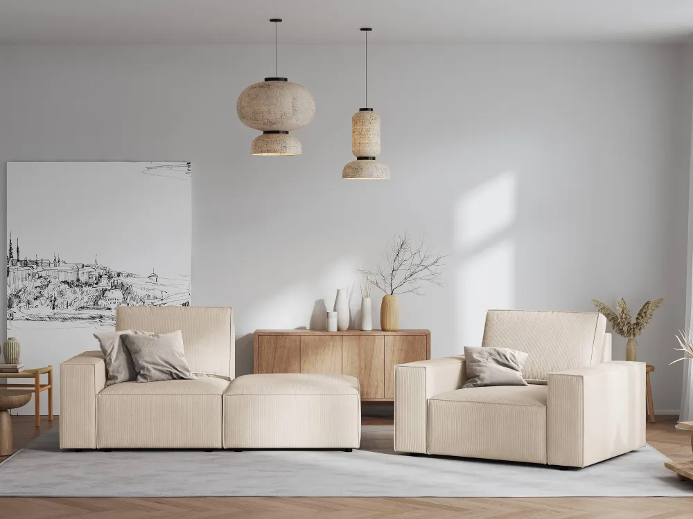 Fauteuil Carlo ribstof Beso Lux Group