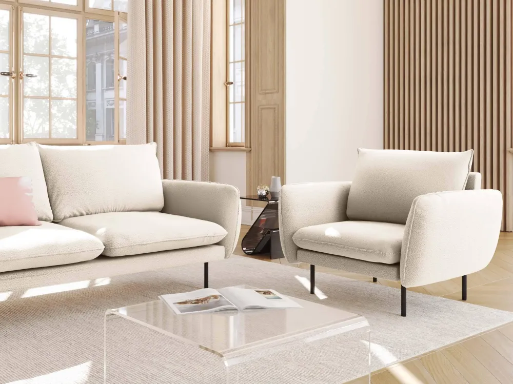 Fauteuil Vienna boucle Beso Lux Group