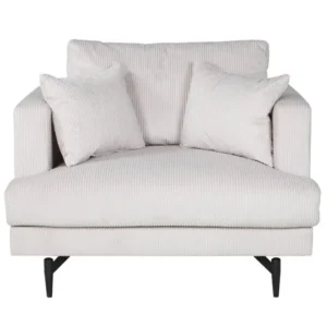 BRAM Fauteuil Matis - Beige Ribstof