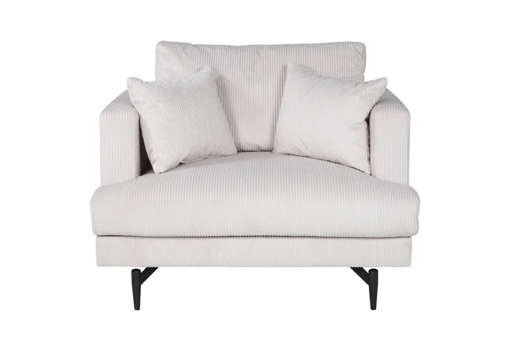 BRAM Fauteuil Matis - Beige Ribstof