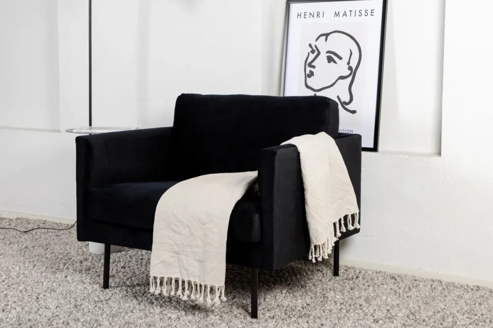 BRAM Fauteuil Rowen - Zwart