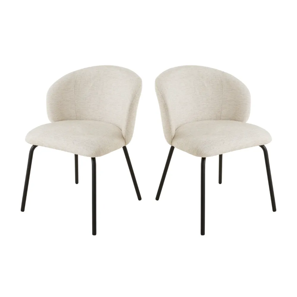 Calicosy - VESPER Set van 2 stoelen - Grijs - 79x45x49 cm