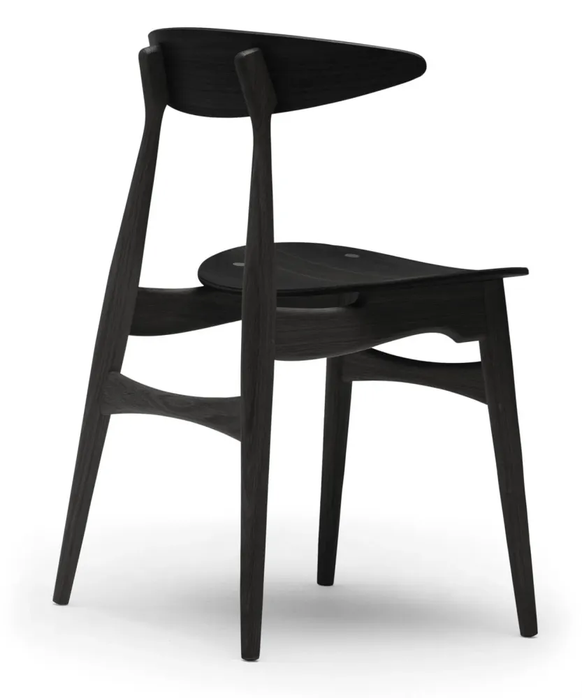 Carl Hansen & Søn CH33T Stoel - Gekleurd Eikenhout zwart